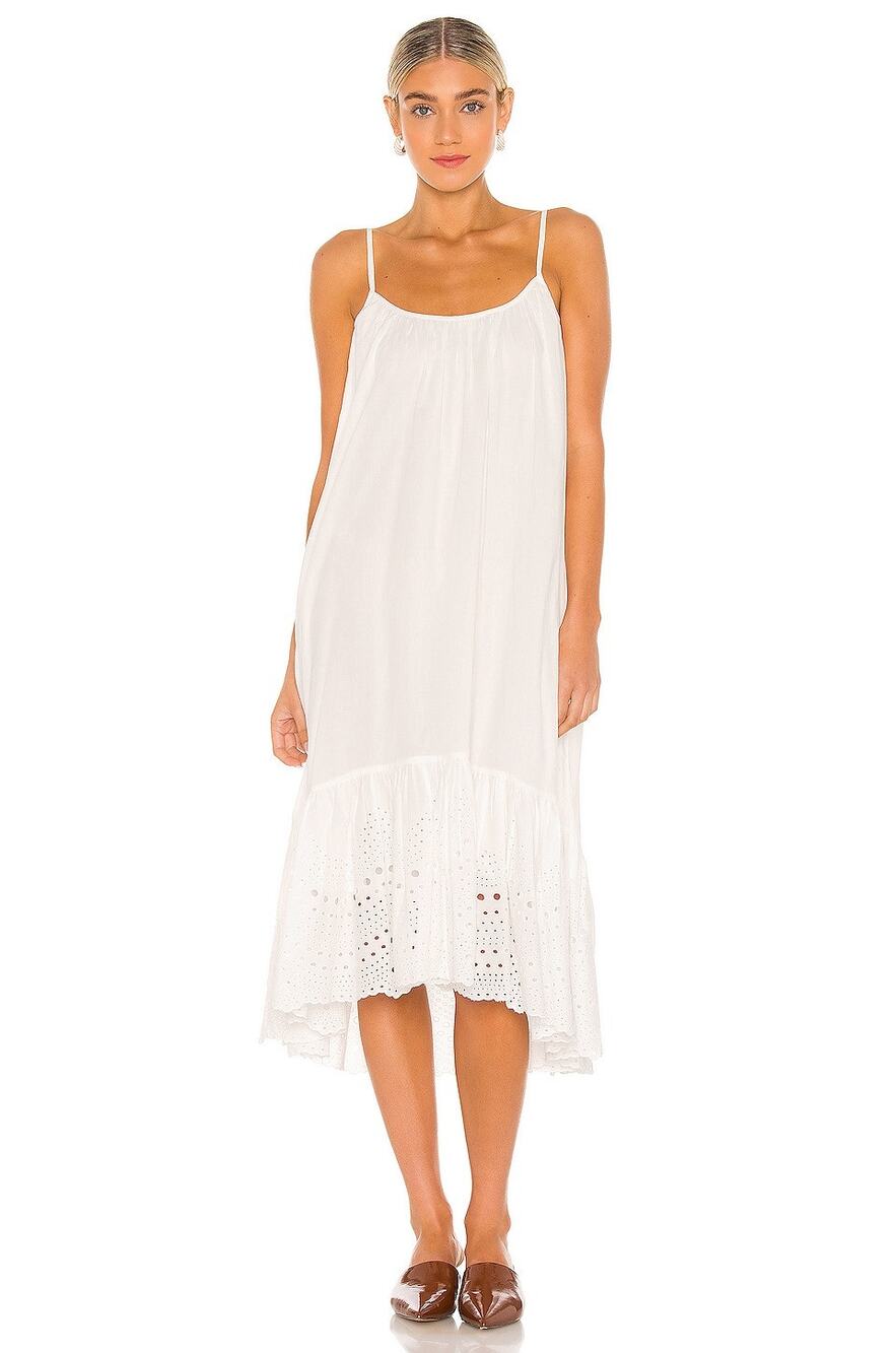 ALLSAINTS Paola Cotton Dress Chalk White Size 0 XS New